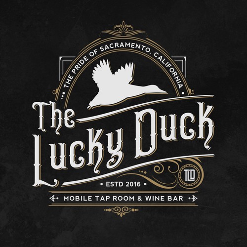 Can You Design a Beautiful, Vintage Logo for The Lucky Duck? A Mobile Tap Room & Wine Bar