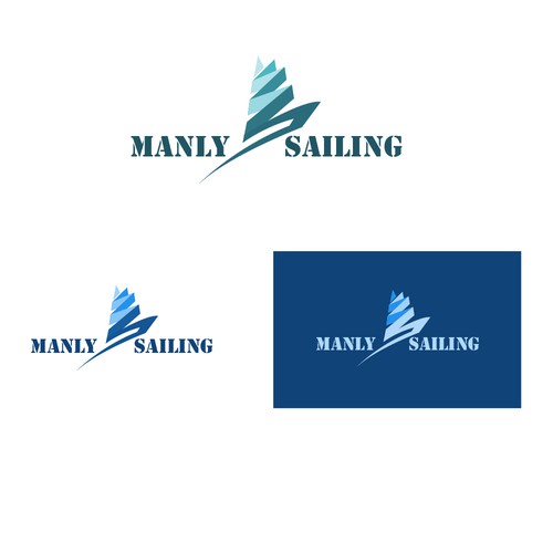 abstract logo concept for MANLY SAILING