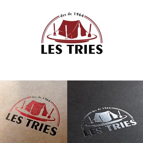 Camping, food and bar logo.