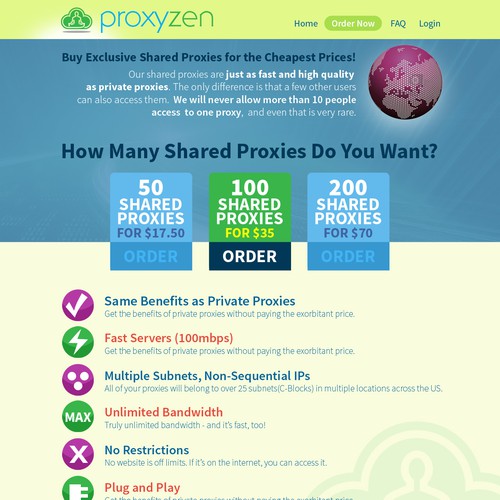 ProxyZen.com Needs a website!! **EASY** requirements, **GUARANTEED** prize!