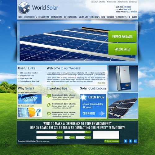 World Solar needs a new website design