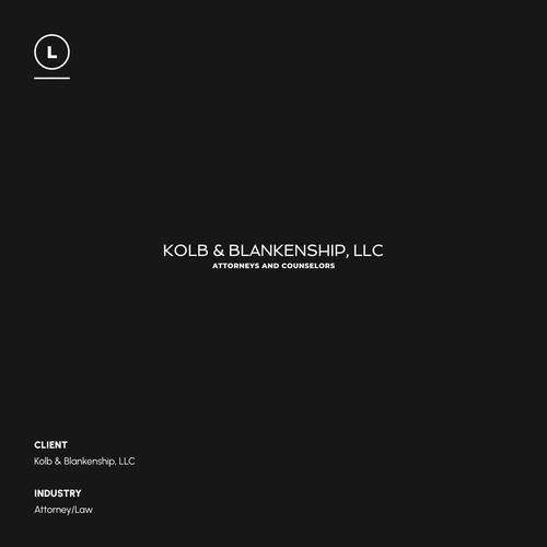 Proposed logo design for Kolb & Blankenship LLC.