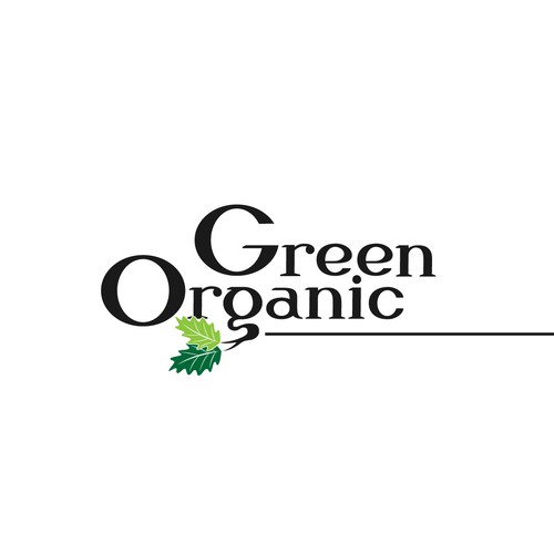 Green food logo concept