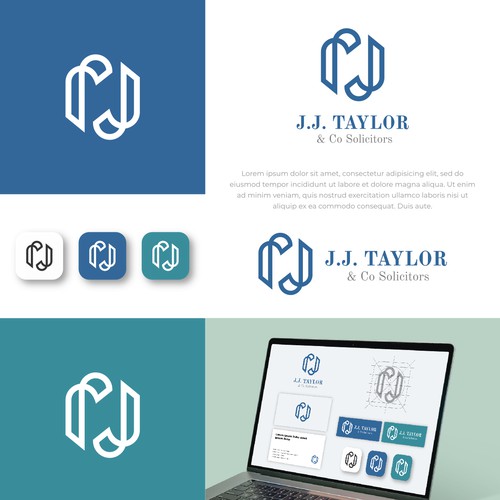 J.J. TAYLOR Monoline Logo Design