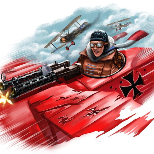 Red Baron concept tattoo