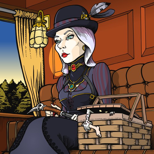 Steam Punk novel illustration