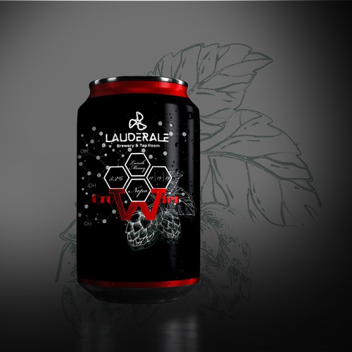 LauderAle Brewery Crowler Can Label Design