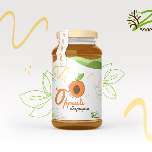 Apricot jam product Packaging