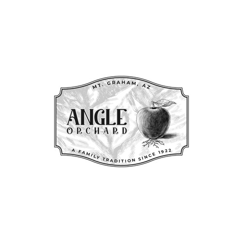 A classic logo for a hundred year old apple orchard
