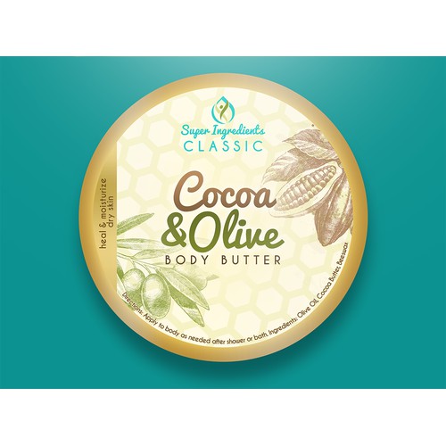 Label for 'Super Ingredients' body butter 
