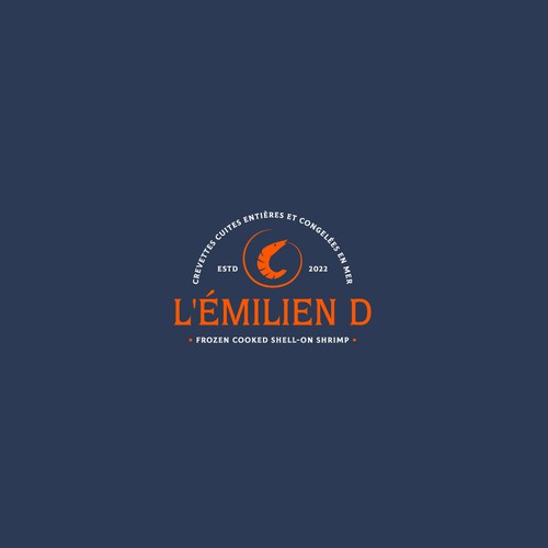 Logo for a company producing frozen shrimps