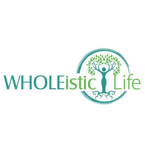 Create an empowering, dynamic, inspiring logo for WHOLEistic Life
