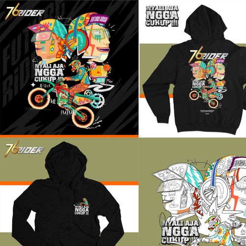 hoodie ilustration for brand cigarettes in Indonesia