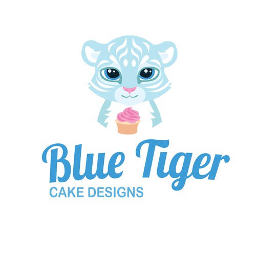 Cute Tiger Cub Character for Custom Cake Shop