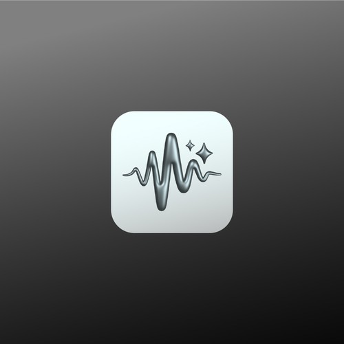 Minimalist App Icon for Simple AI Speech Coaching App
