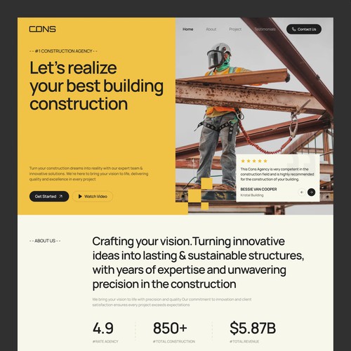 Modern Construction Website – Designed with Precision