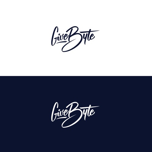 Hand-lettered logotype for GiveByte