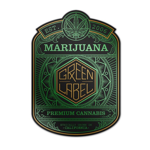 Label Design for 'Green Label RX'