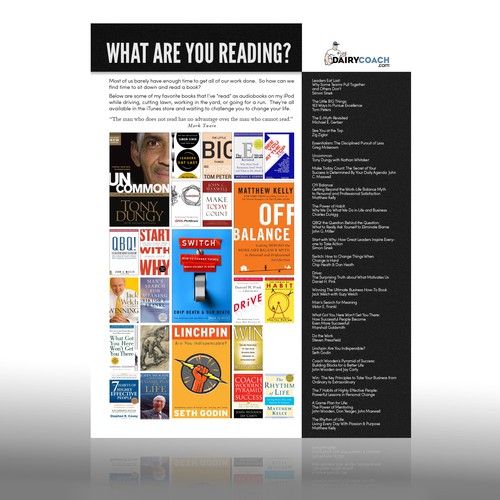 Design a *Recommended Reading* List!