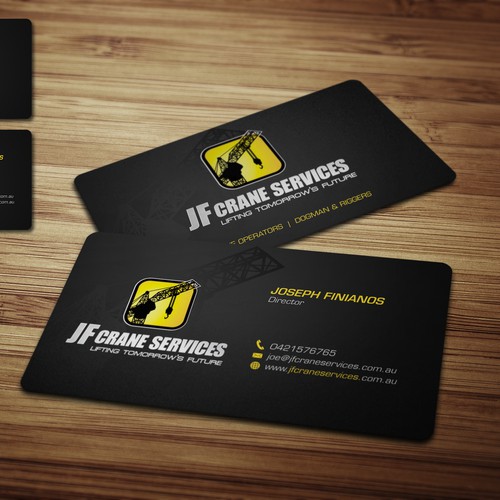 Business cards for JF Crane Services