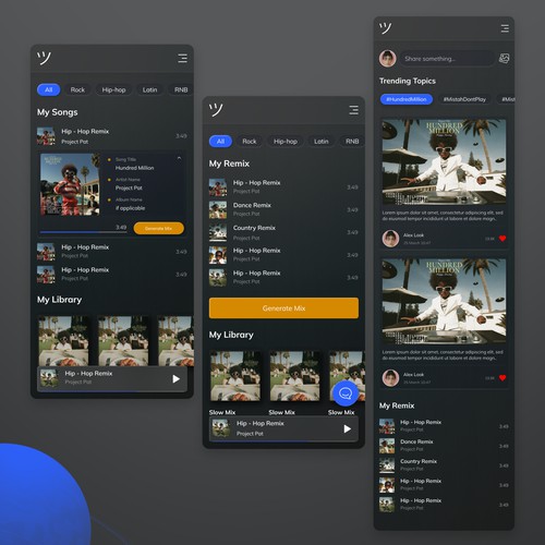 Music mobile app design