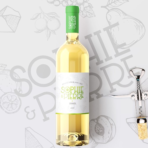 Wine Label concept for Sophie & Pierre