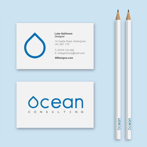Ocean themed logo for a business that has nothing to do with the sea