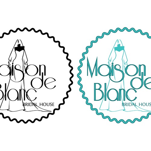 Luxurious French style bridal boutique logo