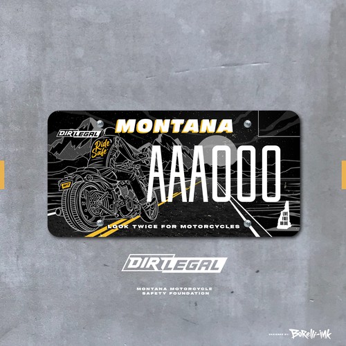 Montana license plate - Motorcycle