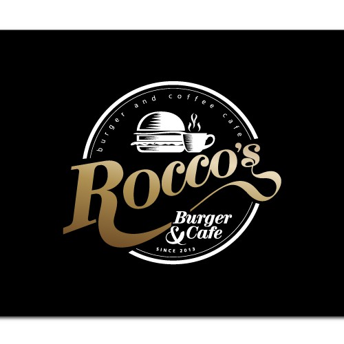 Create the next logo for Rocco's Burger Cafe