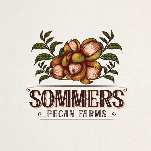 Vintage artistic logo design for farms