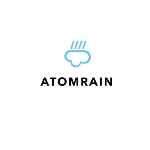 Create a compelling and distinguished logo for AtomRain