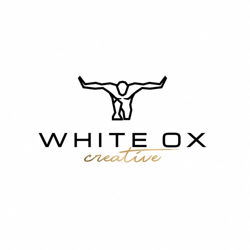 Human body symbolize ox head