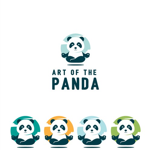 Design a meditating Panda logo for mindfulness related products