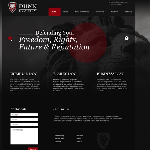 A modern law firm homepage desgin