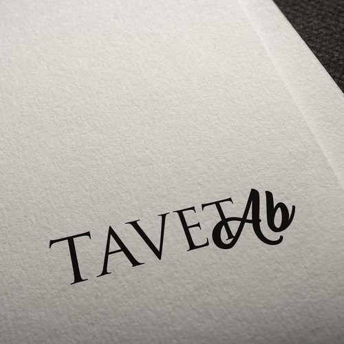 Clean Logo Typographic for Tavet AB