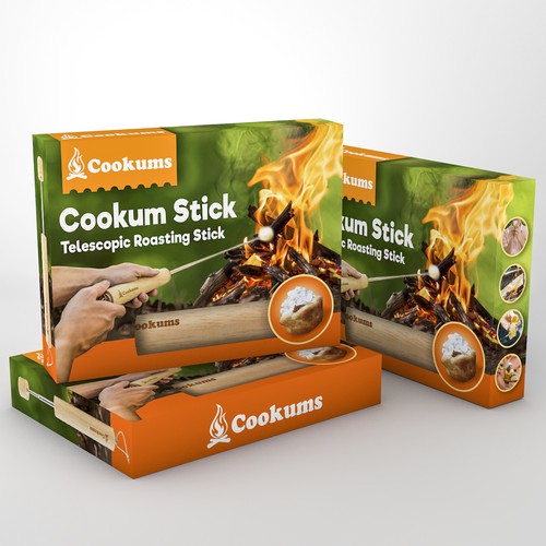 Playful package design for Cookum Stick