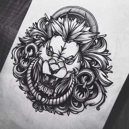 Tattoo: Two Lions one Man