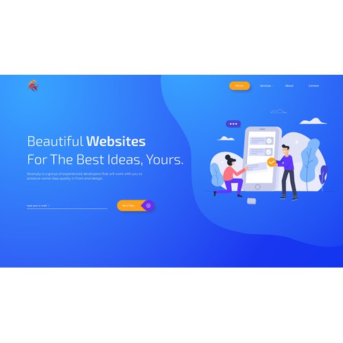 Website concept of Serenyty - Development team