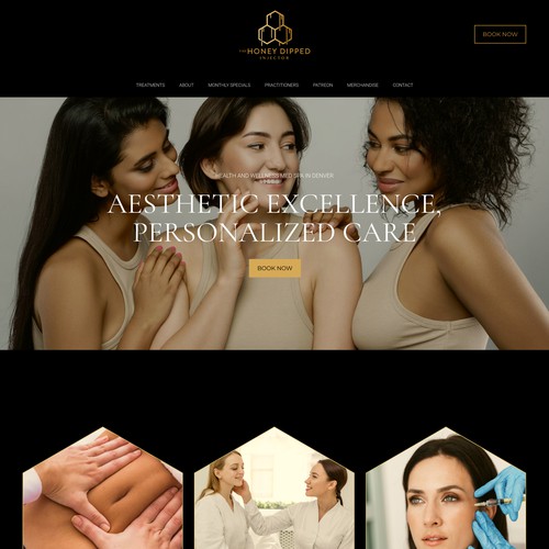 Clean and sophisticated website for Beauty Salon The Honey Dipped Injector Full Website
