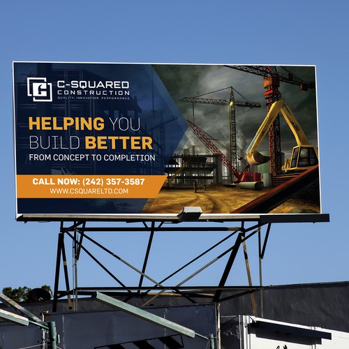 Billboard design for construction company