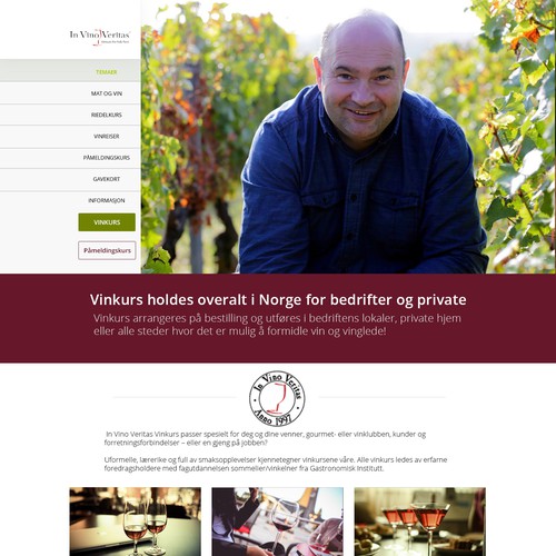 Leading wine critic in Norway needs new, modern web design