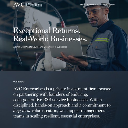 Bold design for an investment firm