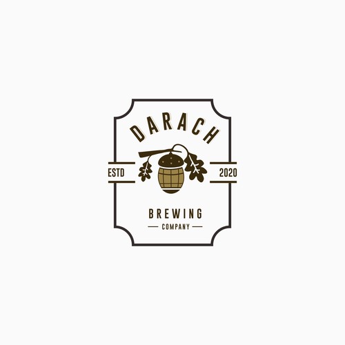 bold logo concept for darach brewing company