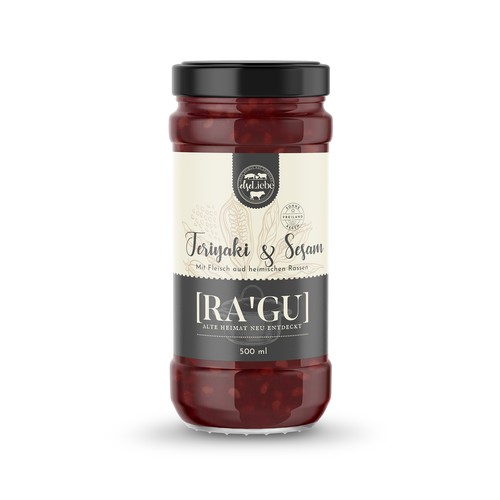 Label design for stew in a glass