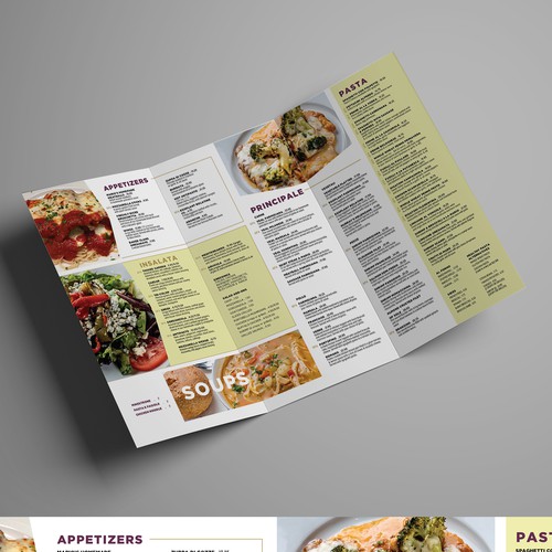 Menu for restoraunt