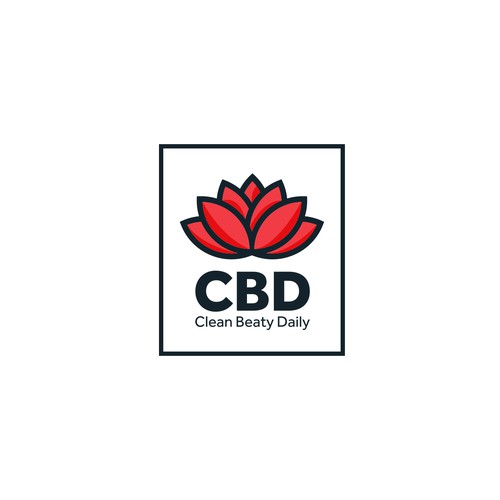 CBD logo, skincare product.