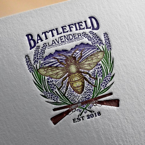 Logo Design for Battlefield Lavender - Combine history and beauty