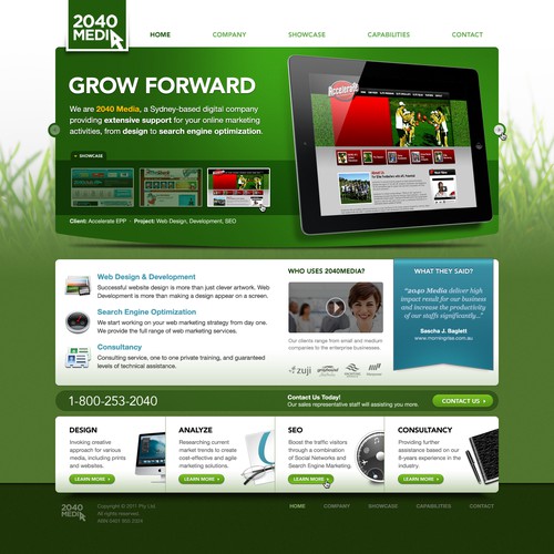 'Green' kind of Website for Digital Company