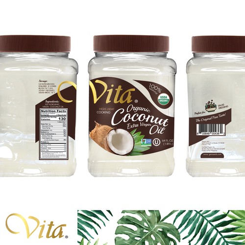 Coconut Oil label design